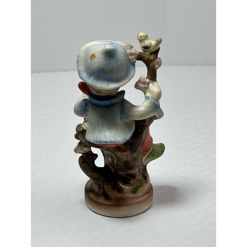 Vintage Sphinx Japan Ceramic Handpainted Little‎ Boy In A Tree Figurine - Picture 3 of 15